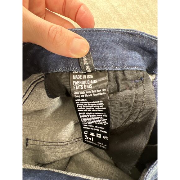 3x1 NYC Premium Denim High Rise Skinny Leg Denim Jean Dark Blue Capsule Designer - Picture 5 of 8